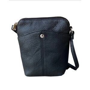 NWT Cal-Wyn Black Cowhide Women Mini Crossbody Shoulder Bag Phone Pouch